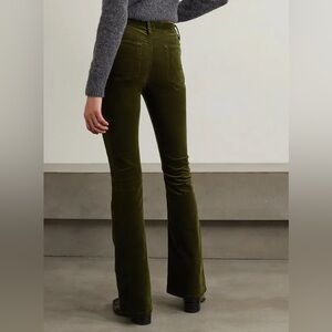 NWOT FRAME Le High Flare Cord Jeans in Green